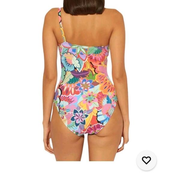 Blue Rod Beattie Make it Pop One Shoulder Swimsuit 12 - Picture 2 of 11
